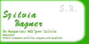 szilvia wagner business card